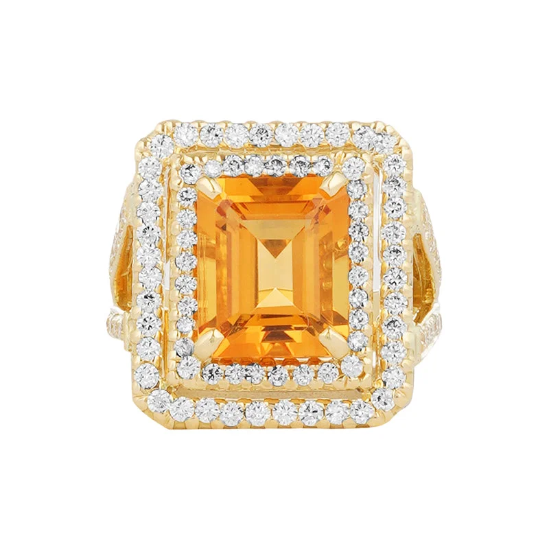 ladies-sapphire-shank-rings-Ring - Citrine and Diamond (2221L)