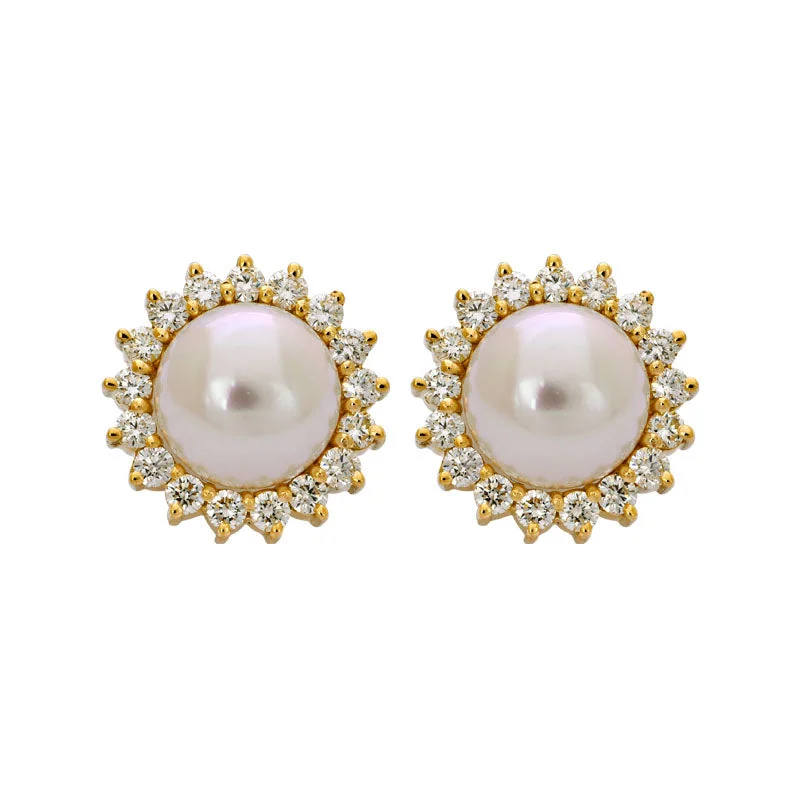 ladies-handmade-chandelier-earrings-Earrings- South Sea Pearl and Diamond