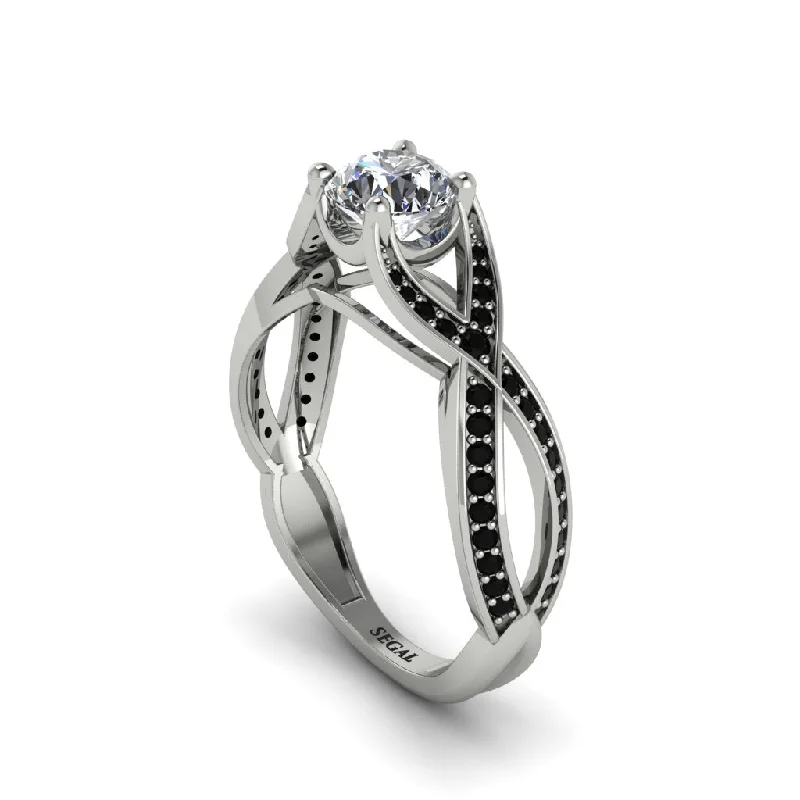 engagement-birthstone-bypass-rings-Diamond Eternal Twist Engagement Ring - Maisie No. 33