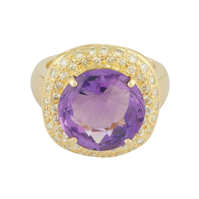 ladies-infinity-diamond-rings-Ring - Amethyst and Diamond (2222D)