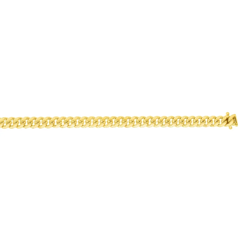 Ladies bracelets for wellness vibes -8.5" 14k Yellow Gold 6.14mm Miami Cuban Link Bracelet