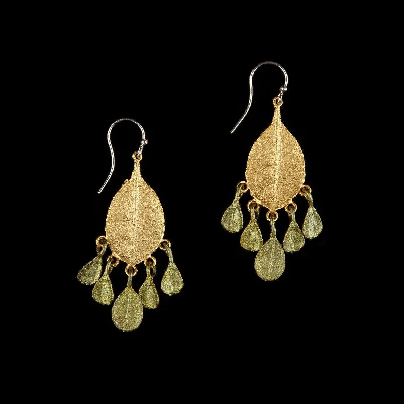 ladies-bridal-bar-earrings-Bahamian Bay Earring - Multi Dangle Wire Gold/Patina