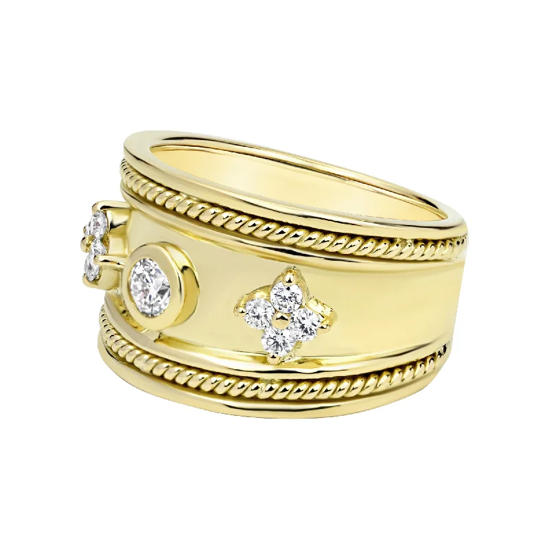 ladies-minimalist-diamond-rings-Repair - Ring - Diamond in 18K Gold (2316G)