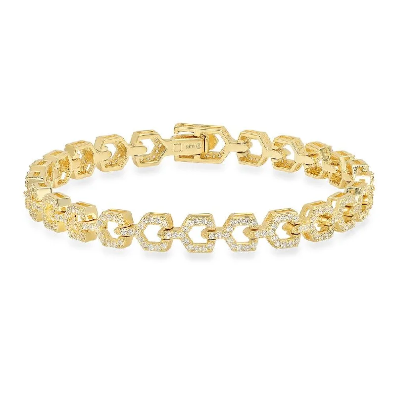 Ladies bracelets graceful charm -LINKED BRACELET, GOLD