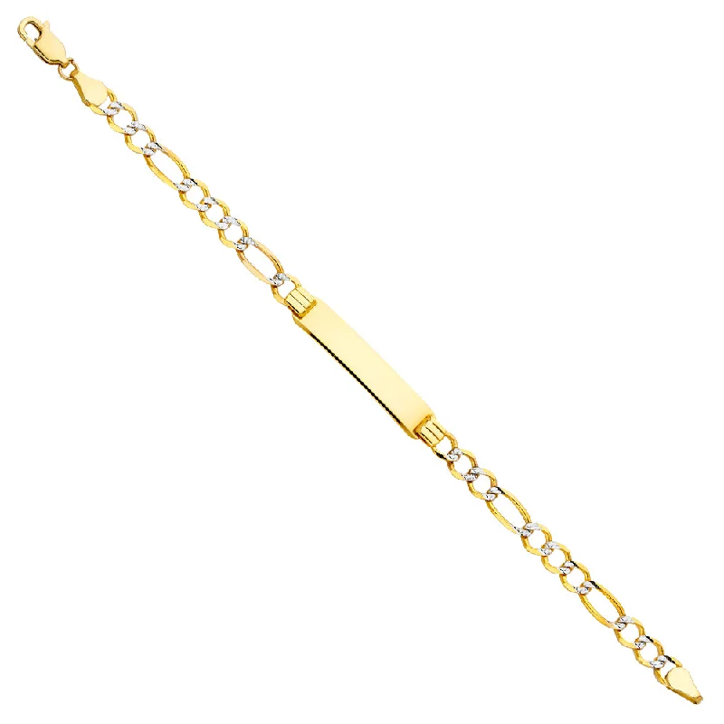 Ladies bracelets for runway vibes -14K Figaro Baby ID Bracelet