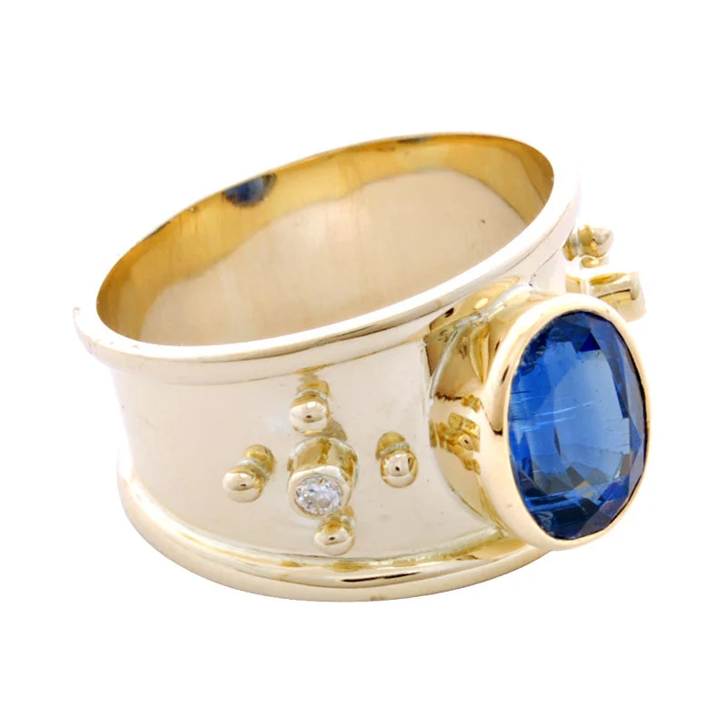 ladies-pearl-accent-rings-Ring-Kyanite and Diamond