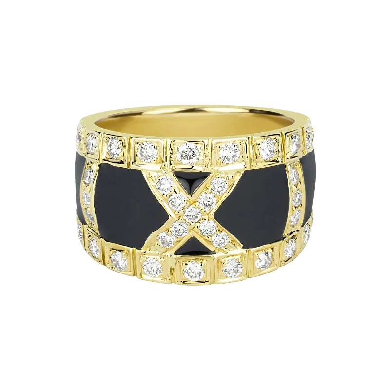 ladies-modern-platinum-rings-Ring - Diamond (enamel)