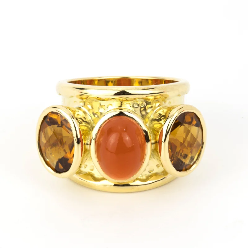 ladies-luxury-emerald-rings-Ring - Cornelian And Citrine