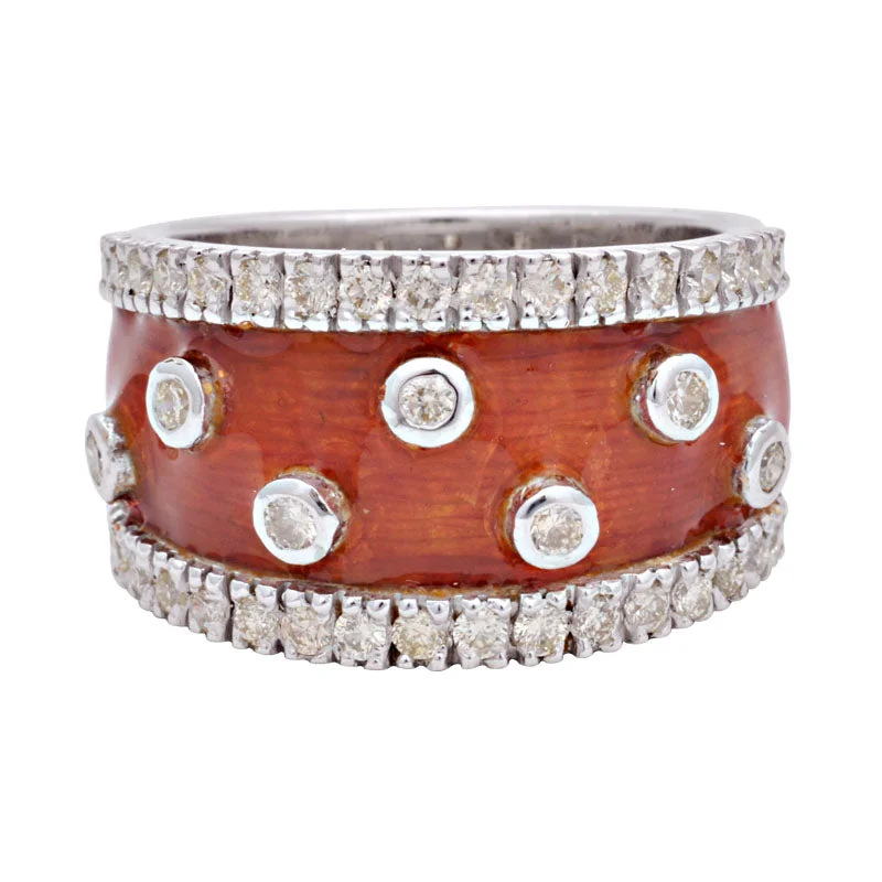 ladies-white-gold-pave-rings-Ring- Diamond (Enamel) (190FS)