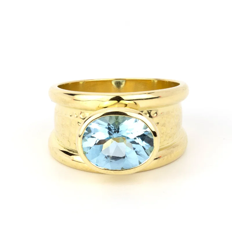 ladies-bridal-diamond-rings-Ring - Blue Topaz