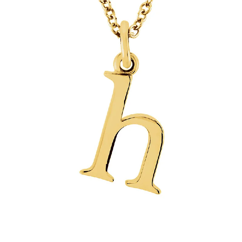 Ladies necklaces for honor vibes -The Abbey Lower Case Initial 'h' Necklace in 14k Yellow Gold, 16 Inch