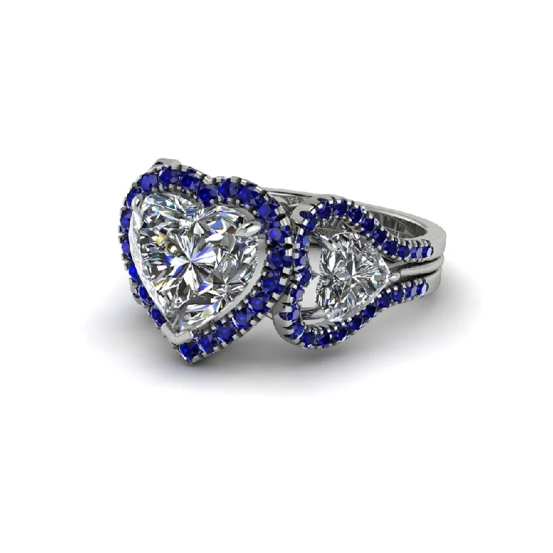 engagement-radiant-cut-white-gold-rings-Diamond Eternal Heartbeat Engagement Ring - Aylin No. 63