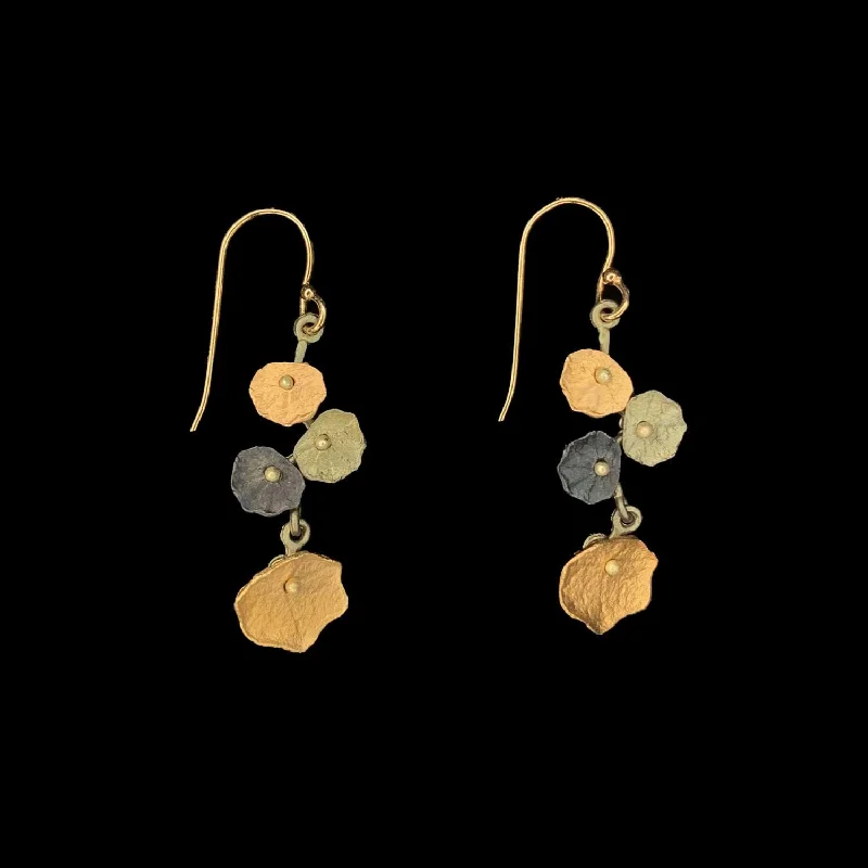 ladies-ethnic-leverback-earrings-Nasturtium Earrings - Dainty Wire