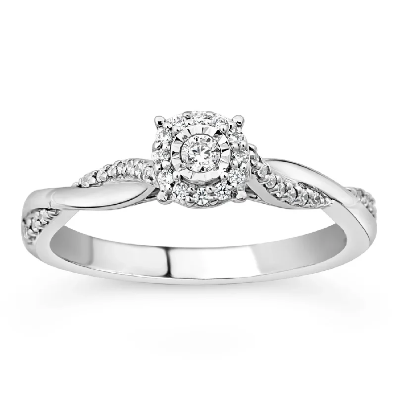 engagement-birthstone-cathedral-rings-Diamond Engagement Ring (14K)