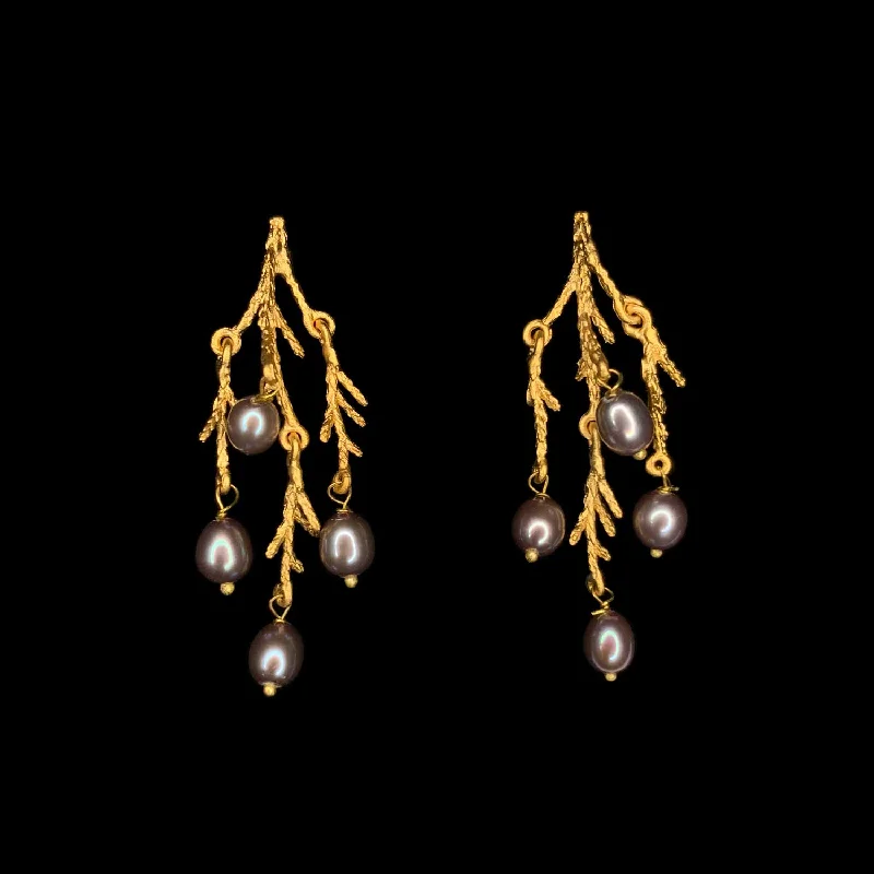 ladies-ethnic-leverback-earrings-Juniper Earrings - Chandelier Post