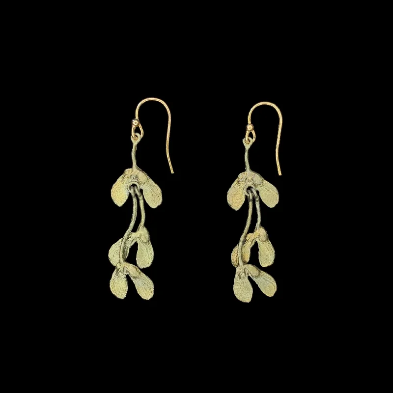 ladies-pearl-bar-earrings-Japanese Maple Earrings - Wire Drop