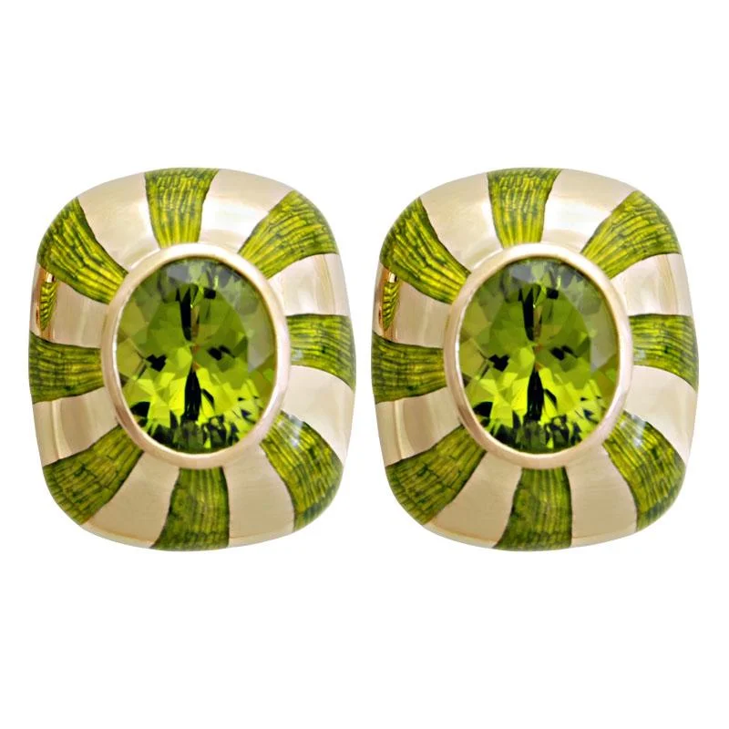 ladies-ethnic-hoop-earrings-Earrings-Peridot (Enamel)  (1649H)