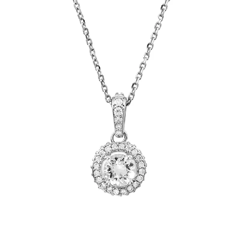 Ladies necklaces with tide chalcedony -3/4 Cttw Diamond Entourage Necklace in 14k White Gold, 18 Inch