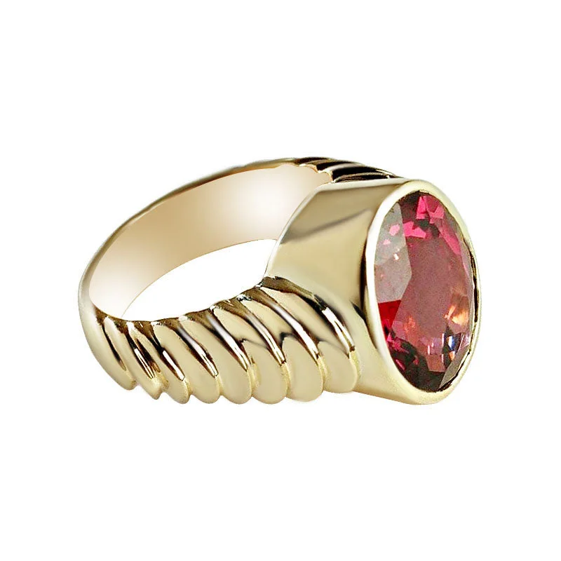 ladies-rose-gold-pave-rings-Ring-rubellite (990A)