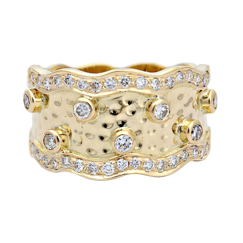 ladies-white-gold-wide-band-rings-Repair - Ring - Diamond (2063K)