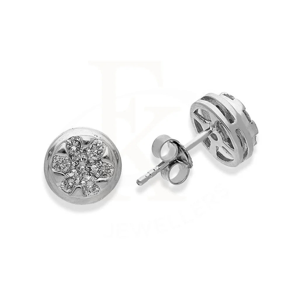 ladies-luxury-rose-gold-earrings-Diamonds Stud Earrings in 18KT White Gold - FKJERN18K2431