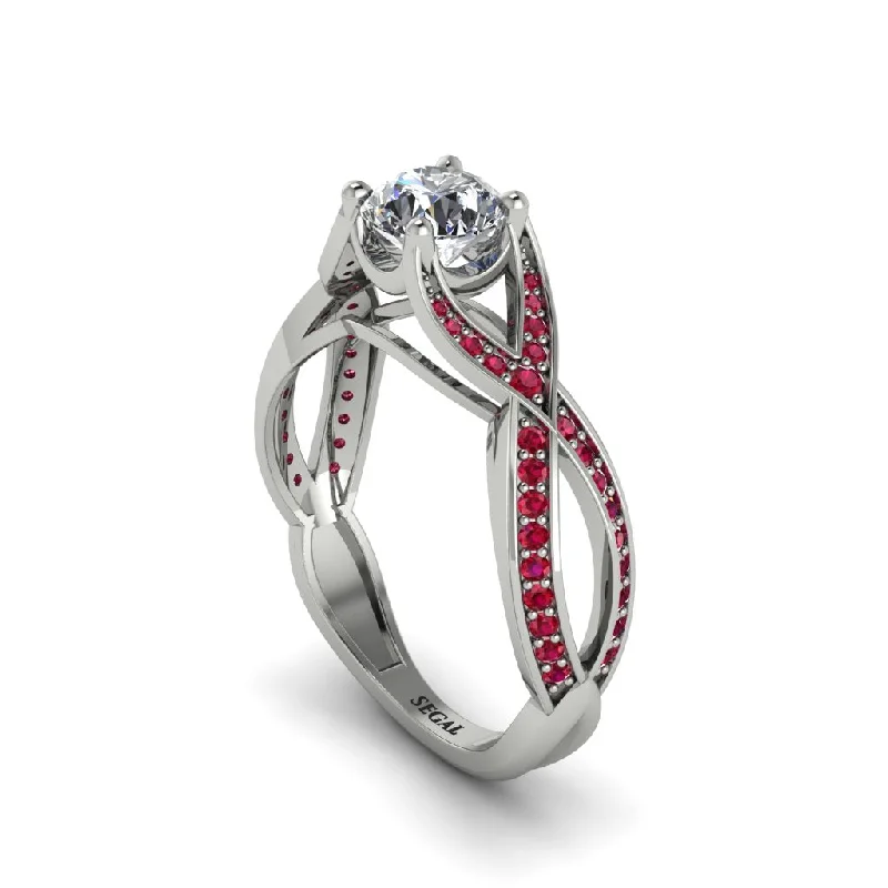 engagement-heart-wide-band-rings-Diamond Eternal Twist Engagement Ring - Maisie No. 48