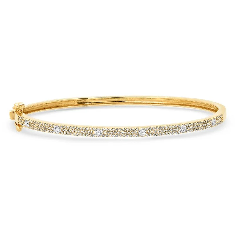 Ladies bracelets thick flair -ASSURED DIAMOND BRACELET, GOLD