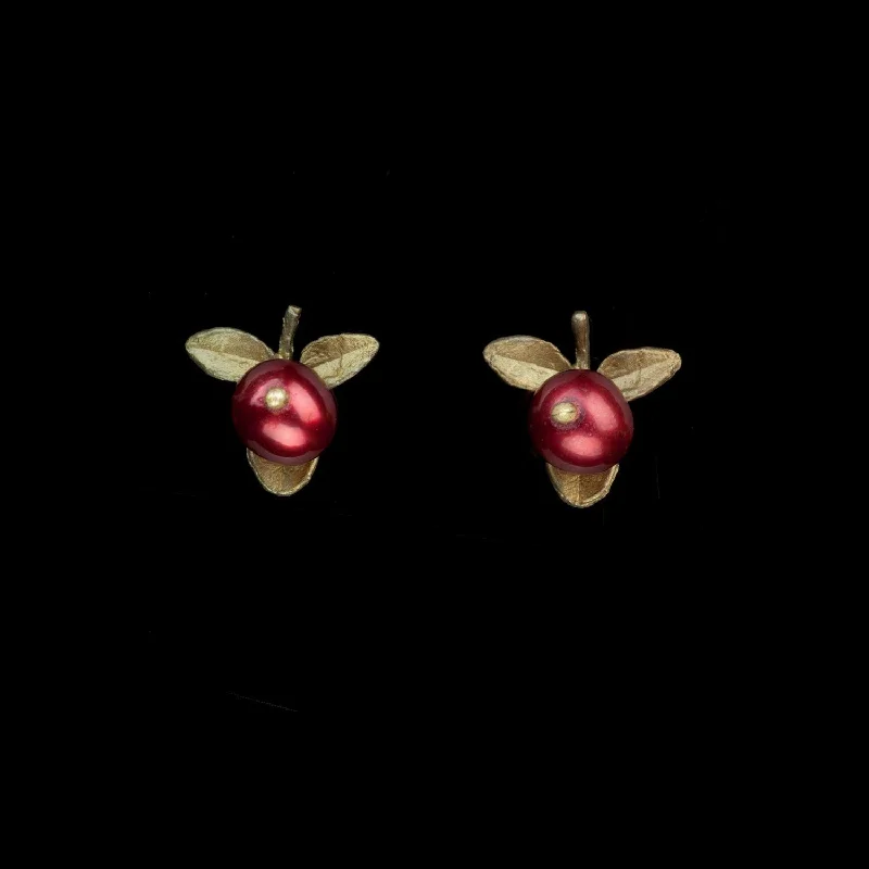 ladies-birthstone-french-wire-earrings-Cranberry Earrings - Post