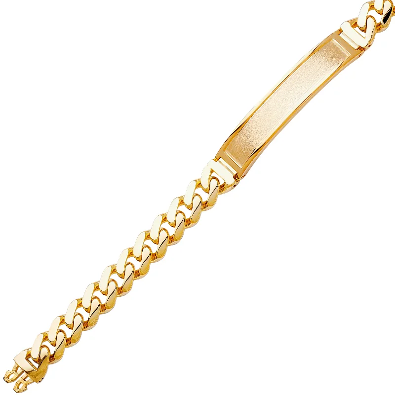 Ladies bracelets for festive cheer -14K Fancy Hollow Cuban ID Bracelet