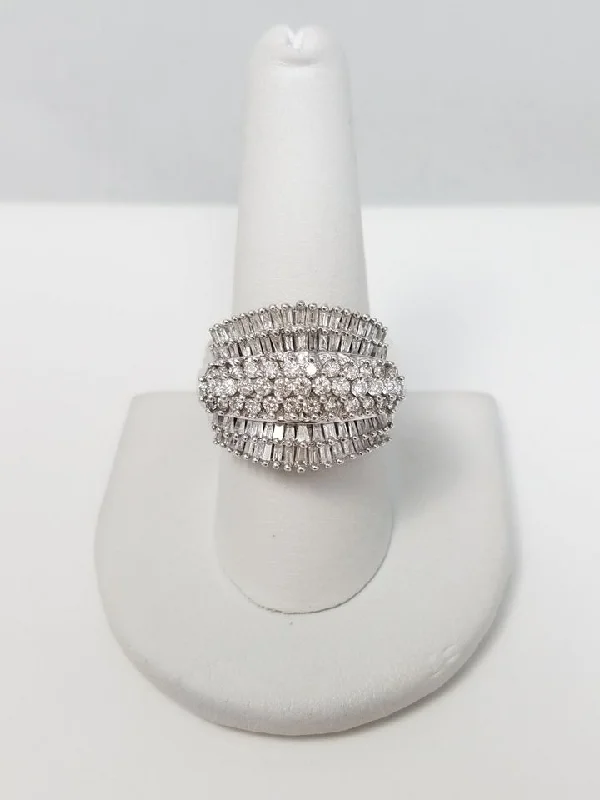 ladies-pearl-cluster-rings-Show-Stopping 2ctw Natural Diamond 10k White Gold Ring