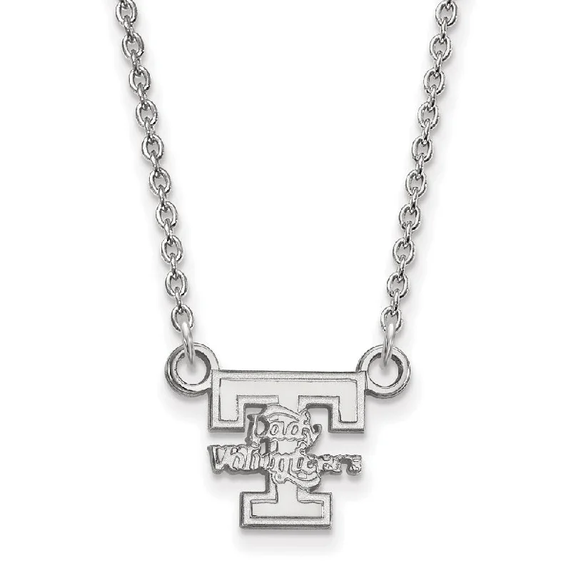 Ladies necklaces nostalgic vibes -14k White Gold U of Tennessee Small Lady Vols Pendant Necklace