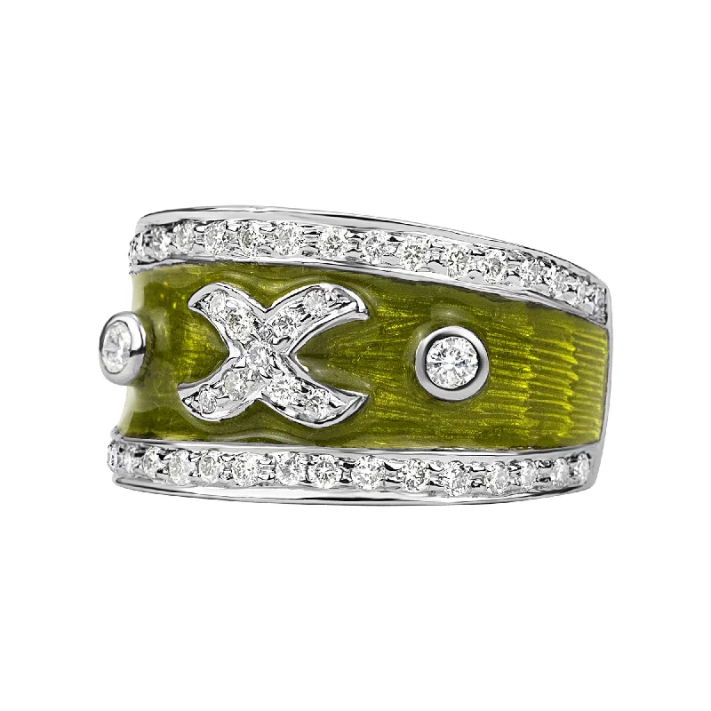 ladies-heart-diamond-rings-Ring - Diamond (enamel)