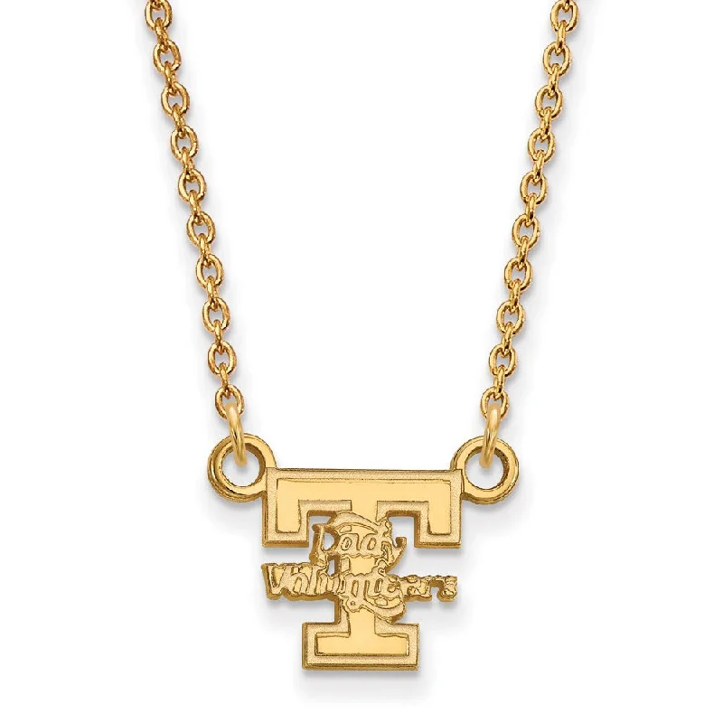 Ladies necklaces cosmic elegance -10k Yellow Gold U of Tennessee Small Lady Vols Pendant Necklace