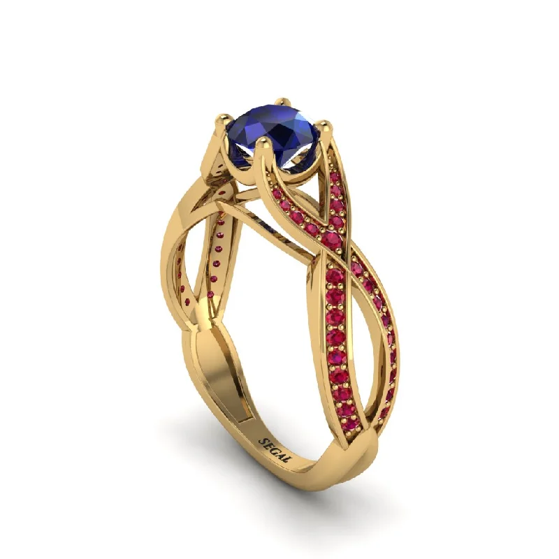 engagement-marquise-cut-silver-rings-Sapphire Eternal Twist Engagement Ring - Maisie No. 58