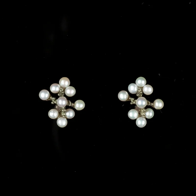 ladies-delicate-silver-earrings-Ume Earrings - Post