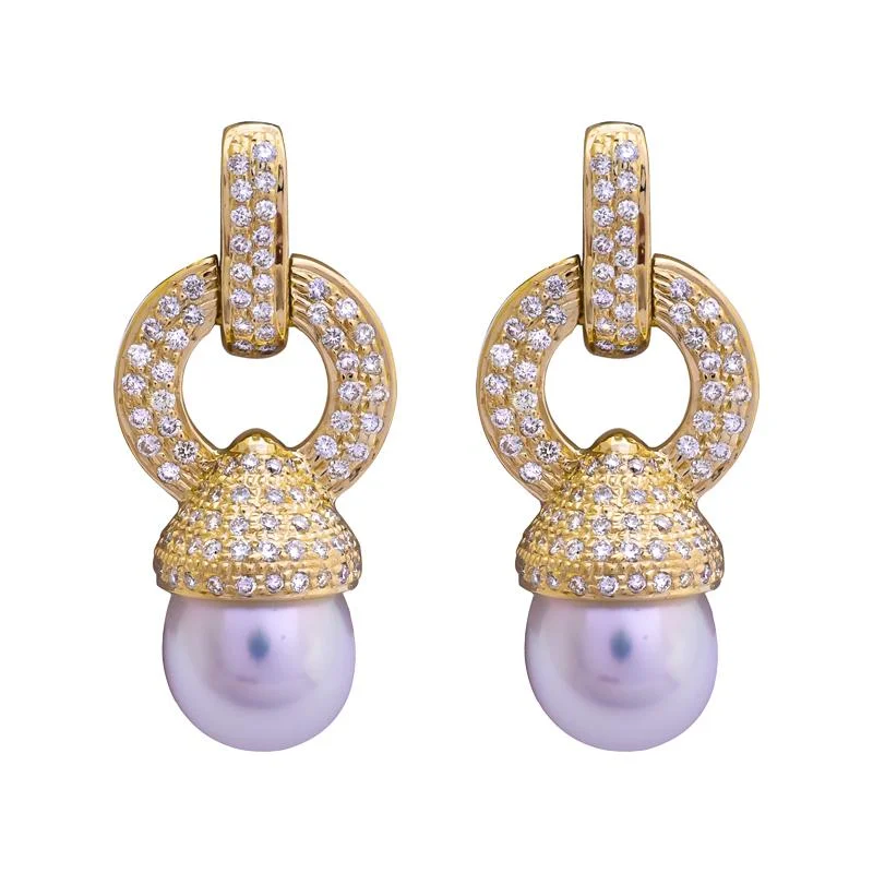 ladies-elegant-clip-on-earrings-Earrings- South Sea Pearl and Diamond  (2203A)