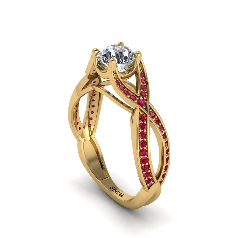 engagement-elegant-cathedral-rings-Diamond Eternal Twist Engagement Ring - Maisie No. 46