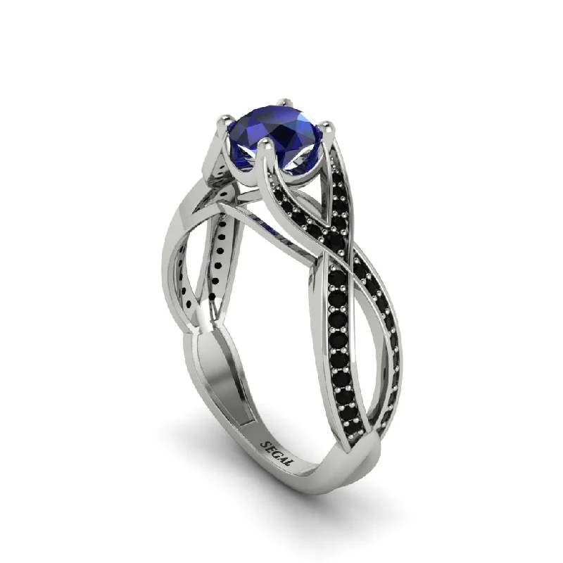 engagement-luxury-white-gold-rings-Sapphire Eternal Twist Engagement Ring - Maisie No. 45