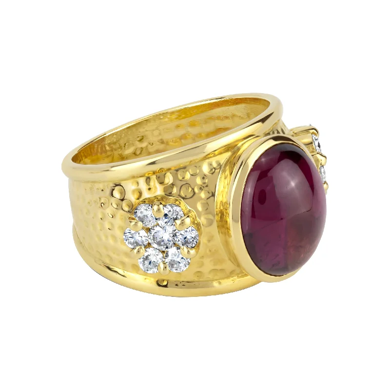 ladies-ruby-cluster-rings-Ring- Rubellite And Diamond (1962D)