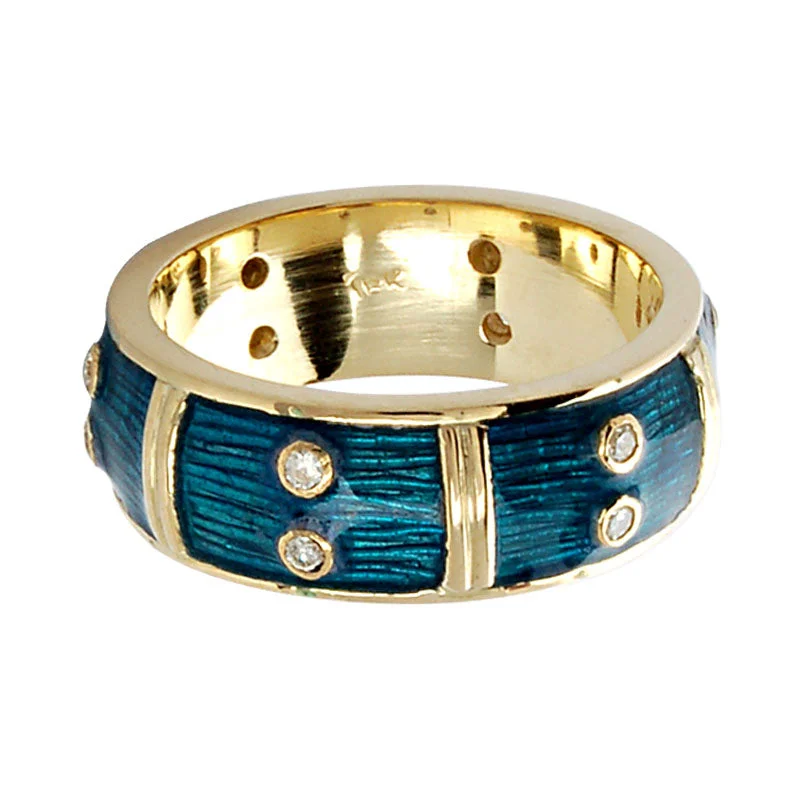 ladies-gold-twist-rings-Ring-Diamond (Enamel)