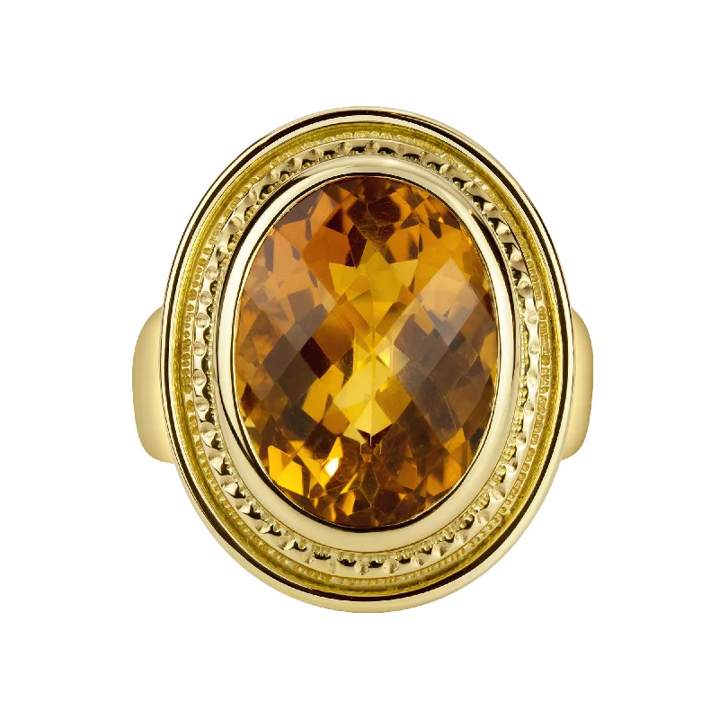 ladies-asscher-cut-silver-rings-Ring- Citrine (1482H)