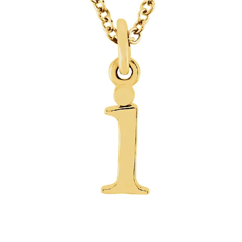 Ladies necklaces for melody makers -The Abbey Lower Case Initial 'i' Necklace in 14k Yellow Gold, 16 Inch